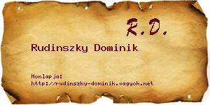 Rudinszky Dominik névjegykártya