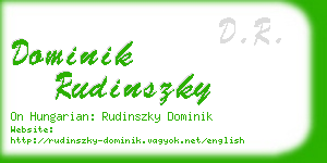 dominik rudinszky business card